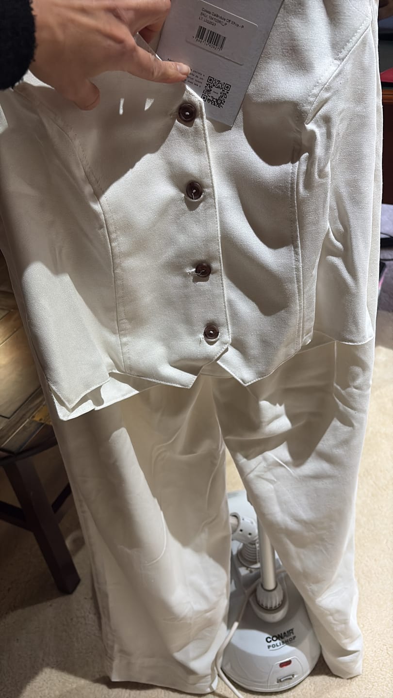 Customer photo review of Blazer Sândalo Off White