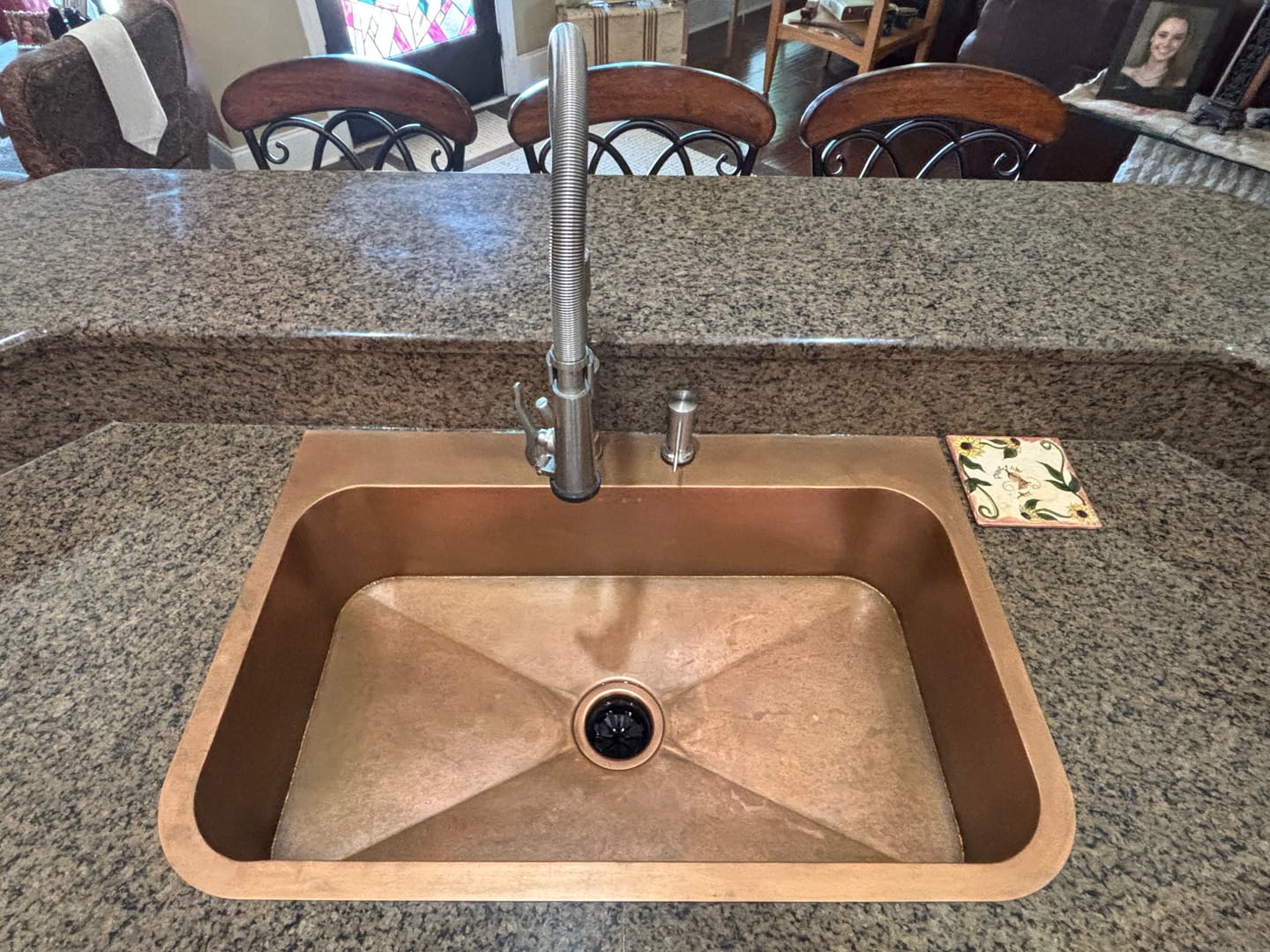 Customer photo review of Radius Corner Sink - Pure Copper