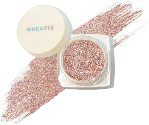 Customer photo review of Hearts Loose Glitter Powder No. 17 – Fine Body & Nail Glitter