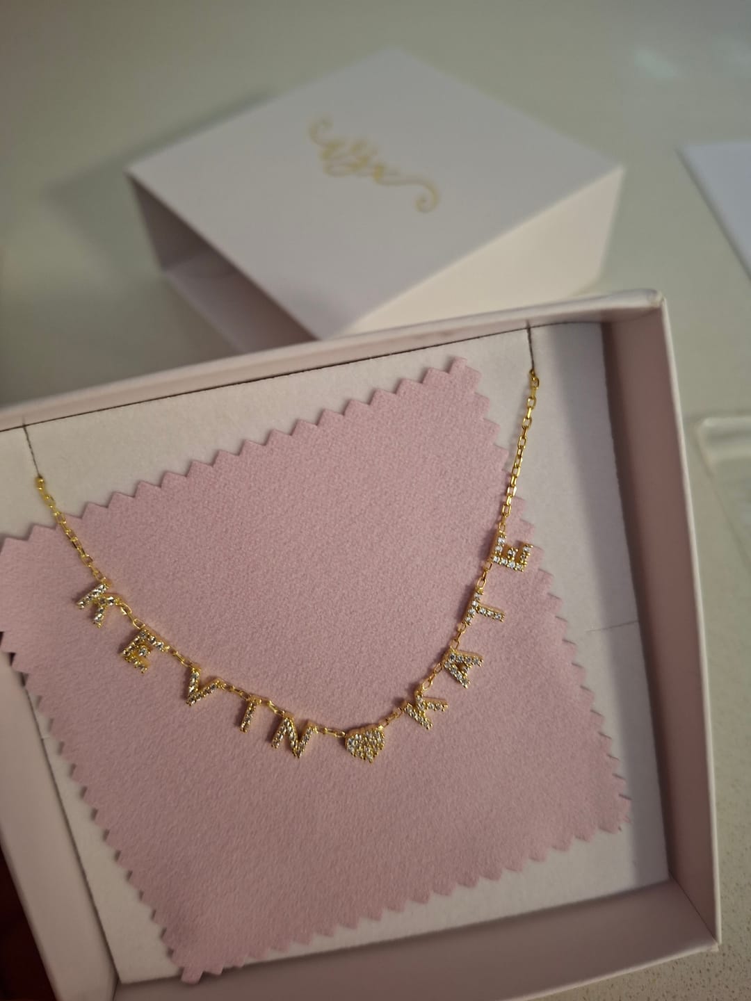 Customer photo review of Collana MINI LETTERS BRIGHT