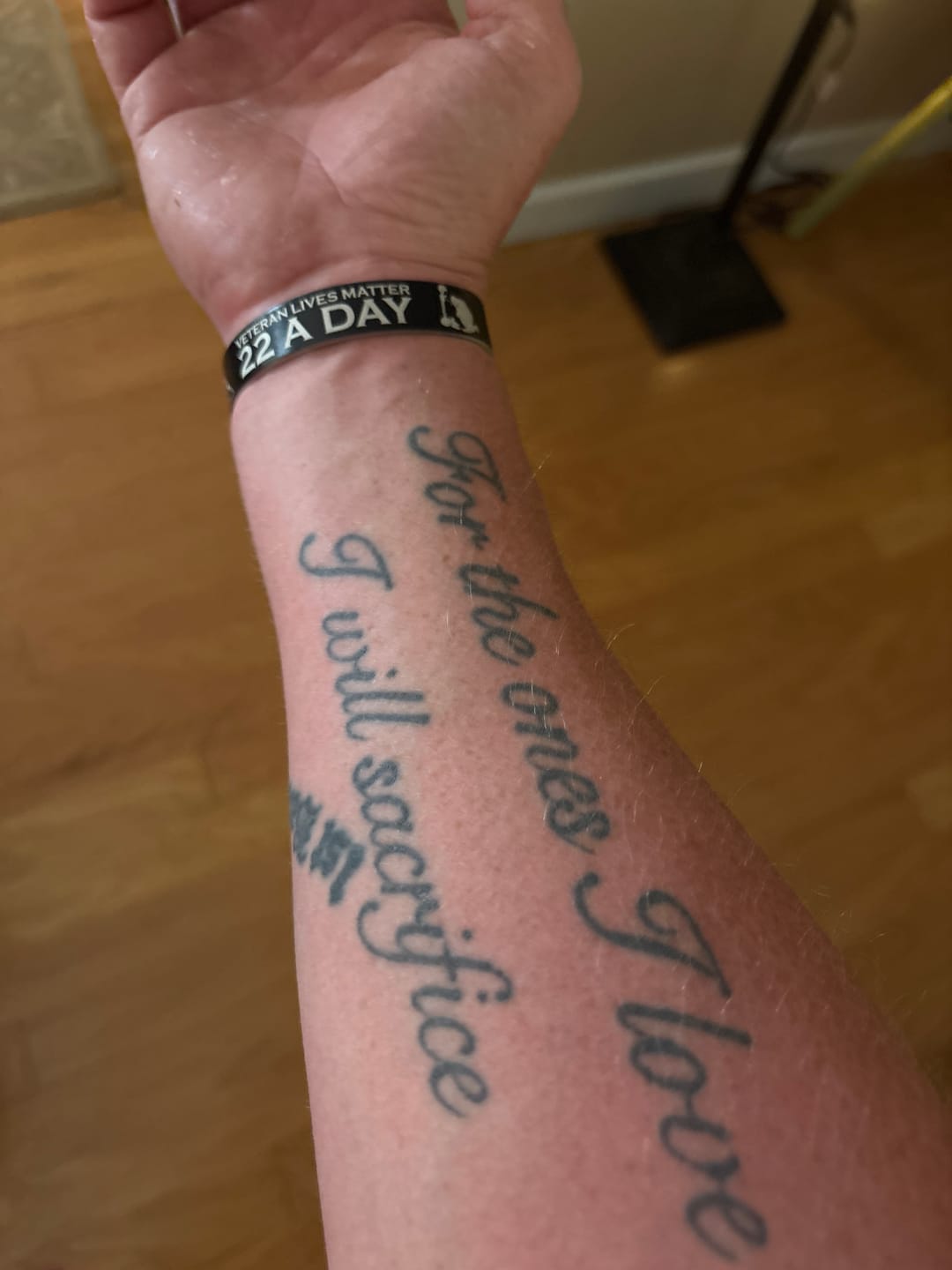 Customer photo review of Veteran Lives Matter Bracelet