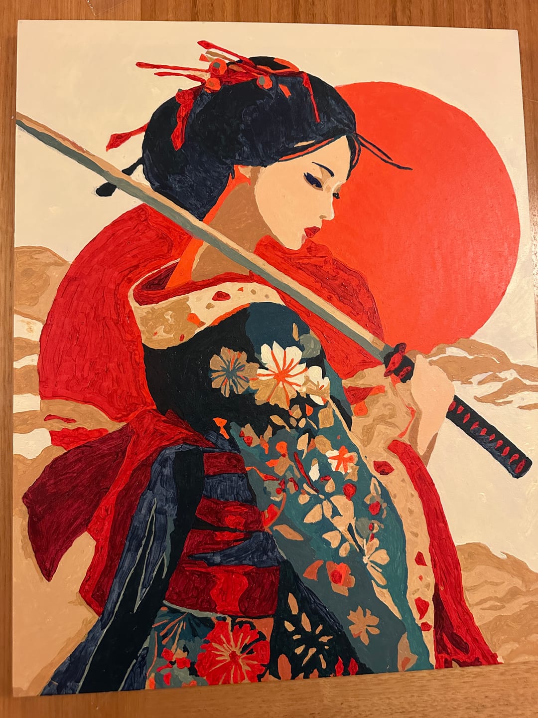 Customer photo review of A warrior woman | Paint by Number
