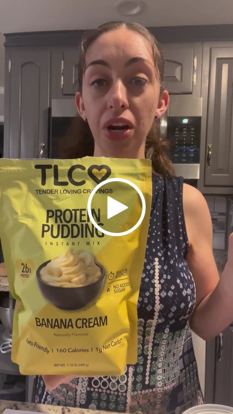 Customer video review of Protein Pudding Instant Mix Banana Cream
