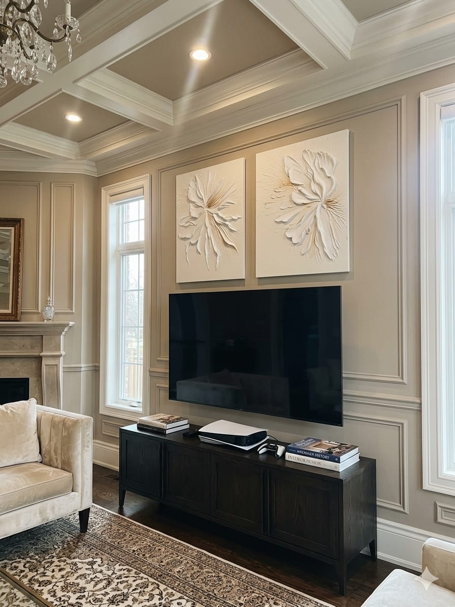 Customer photo review of Flower & Tree Textured Abstract Wall Art Set of 2 #SF013