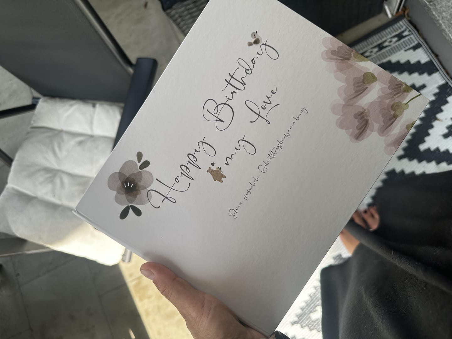 Customer photo review of Happy Birthday my Love - Erinnerungsbuch 18 Jahre & 18 Briefe