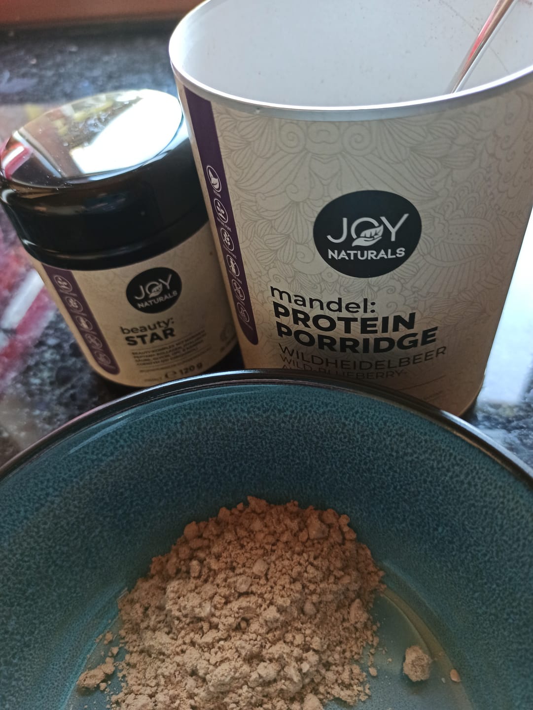 Customer photo review of Bio Mandel Protein Porridge – Vegan und Eiweißreich – Vorteilspackung