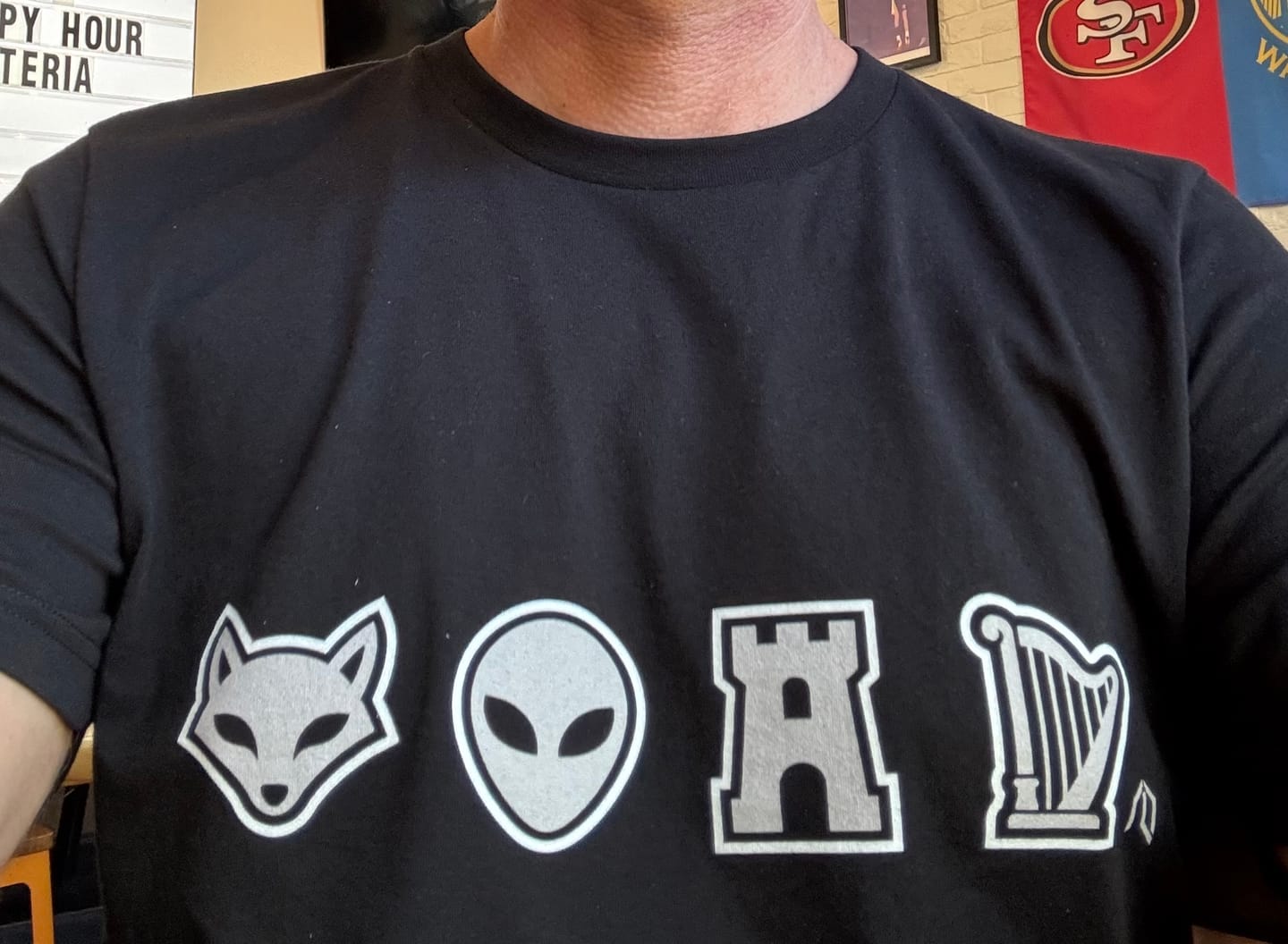Customer photo review of SATX Big 4 Icons T-Shirt