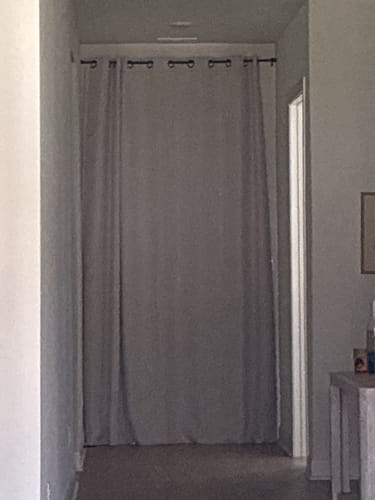 Customer photo review of Zoe 4 Layers Linen Look Heavyweight Soundproof Thermal 100% Blackout Custom Curtain