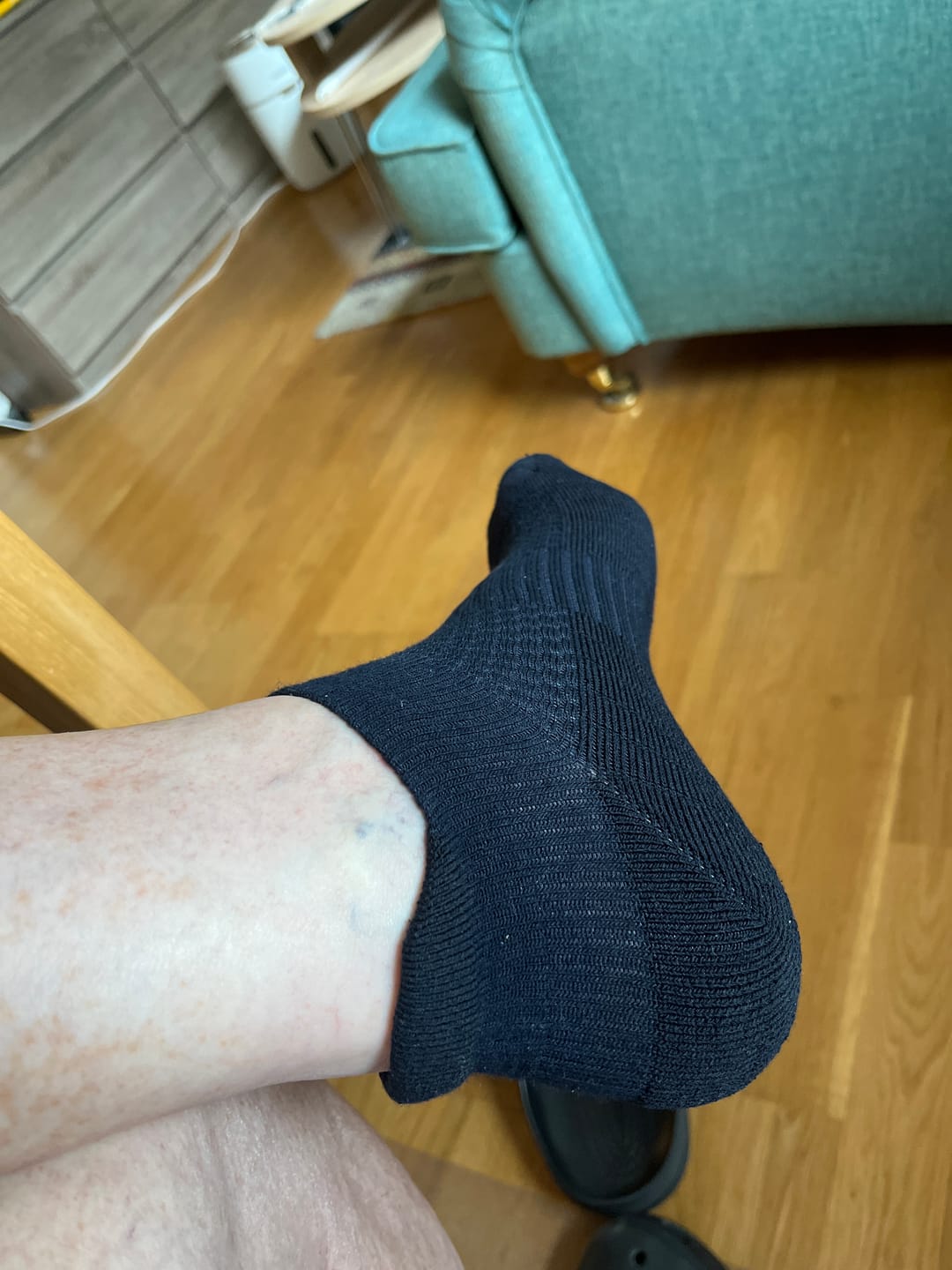 Customer photo review of Ankelstrumpor i bambu med mild kompression