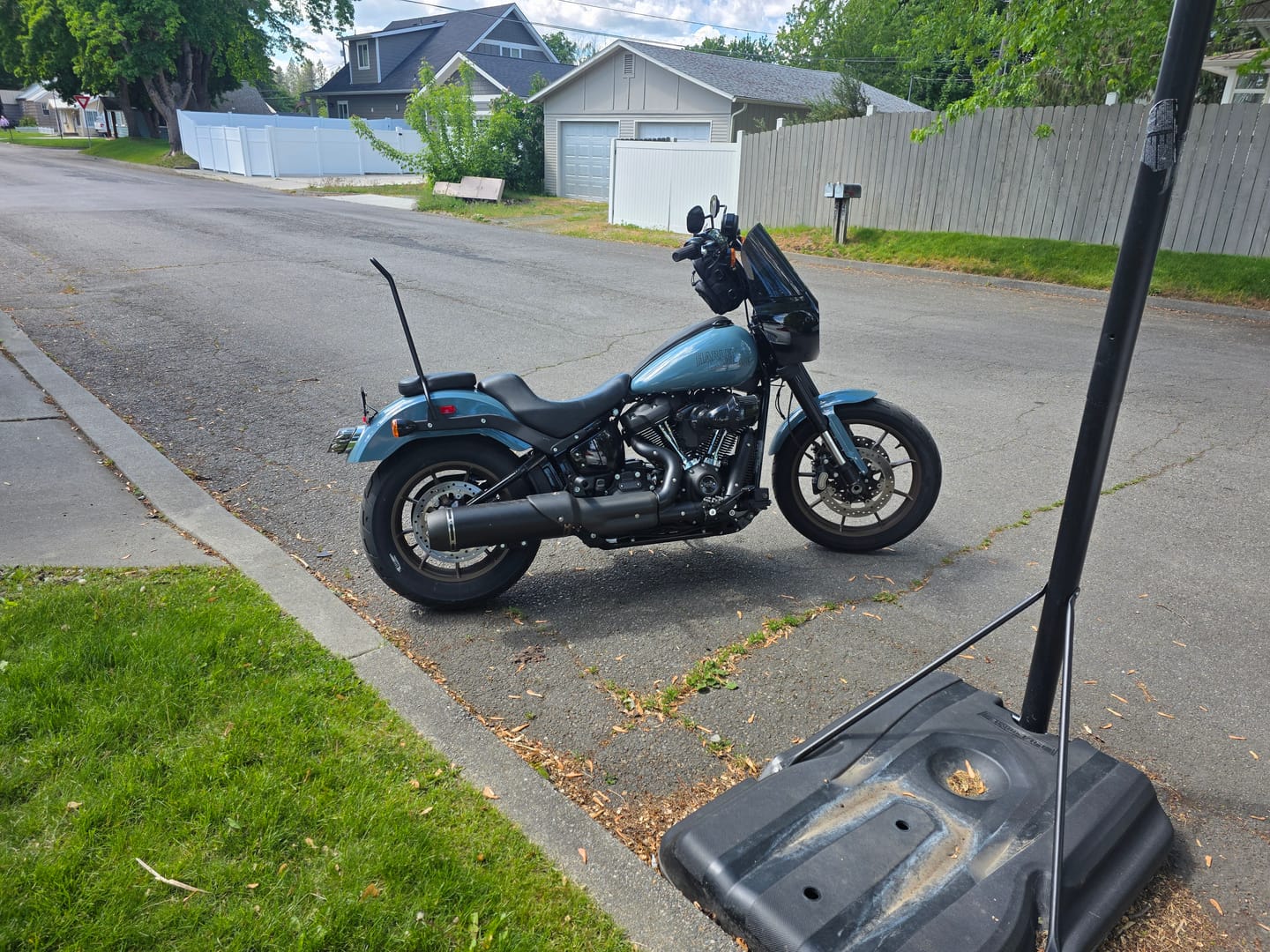 Customer photo review of Iron Born Blade 25" Sissy Bar for Harley Softail Low Rider S FXLRS Matte Black