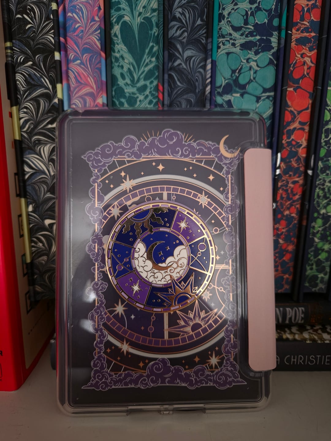 Customer photo review of Otherworldly eReader Sticker Insert - Purple
