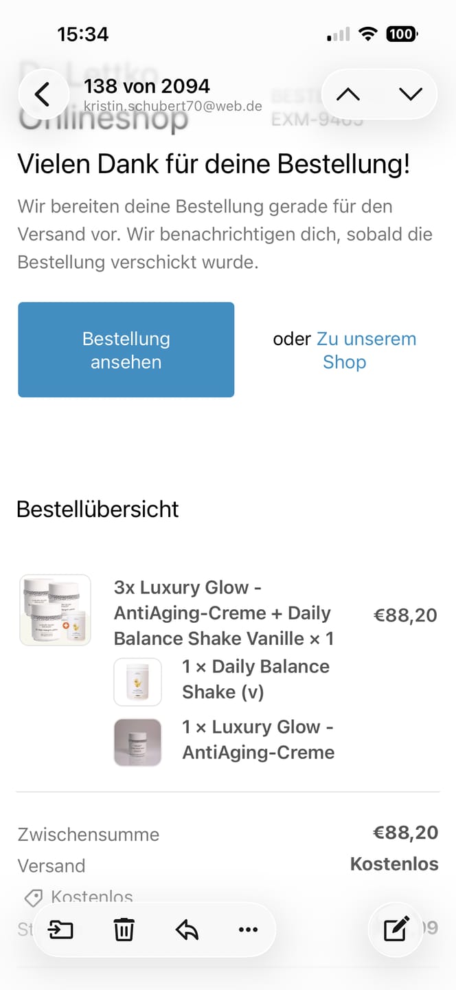 Customer photo review of Daily Balance Shake (v)