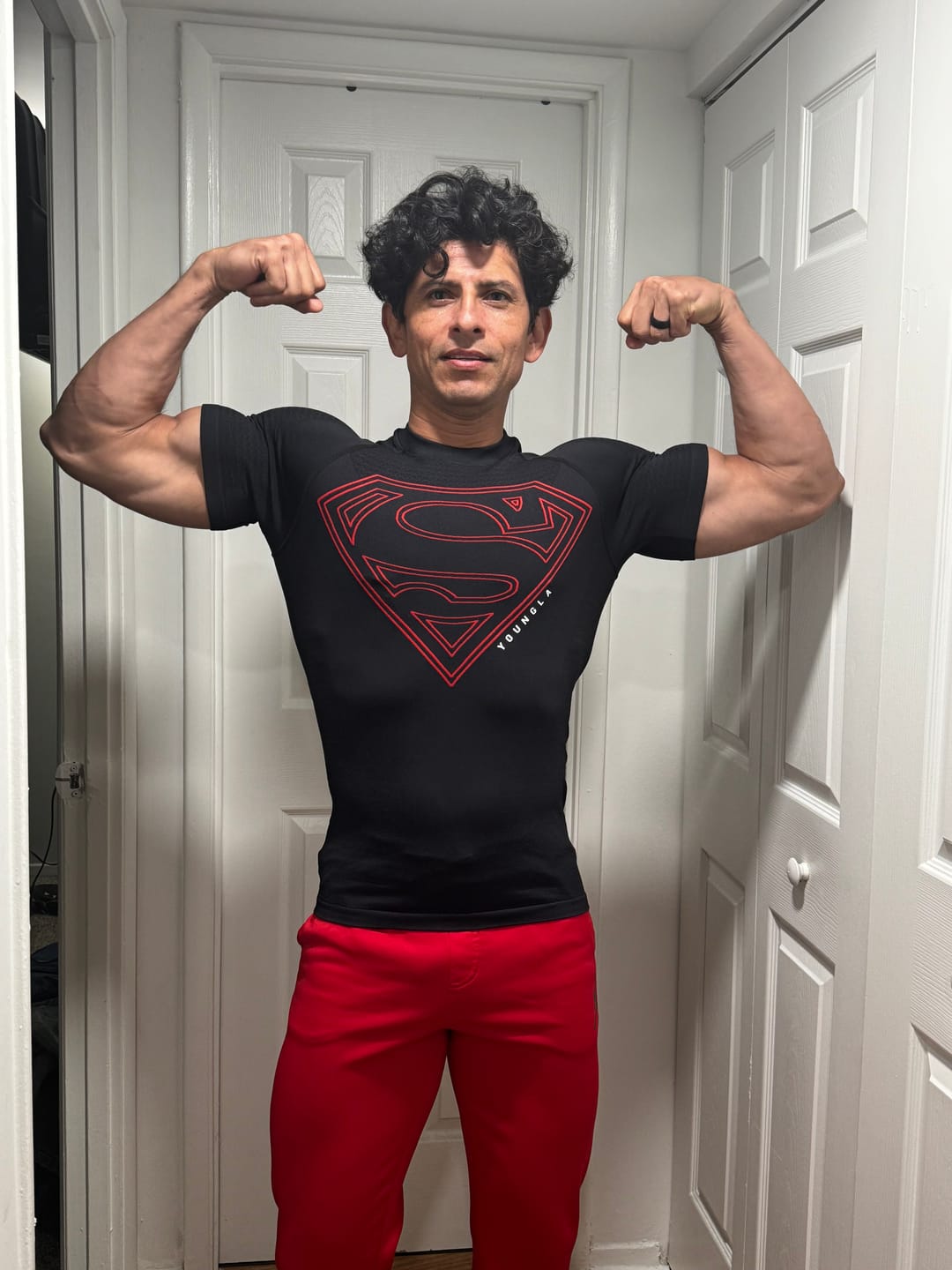 Customer photo review of 4117 - Superman Compression Tees