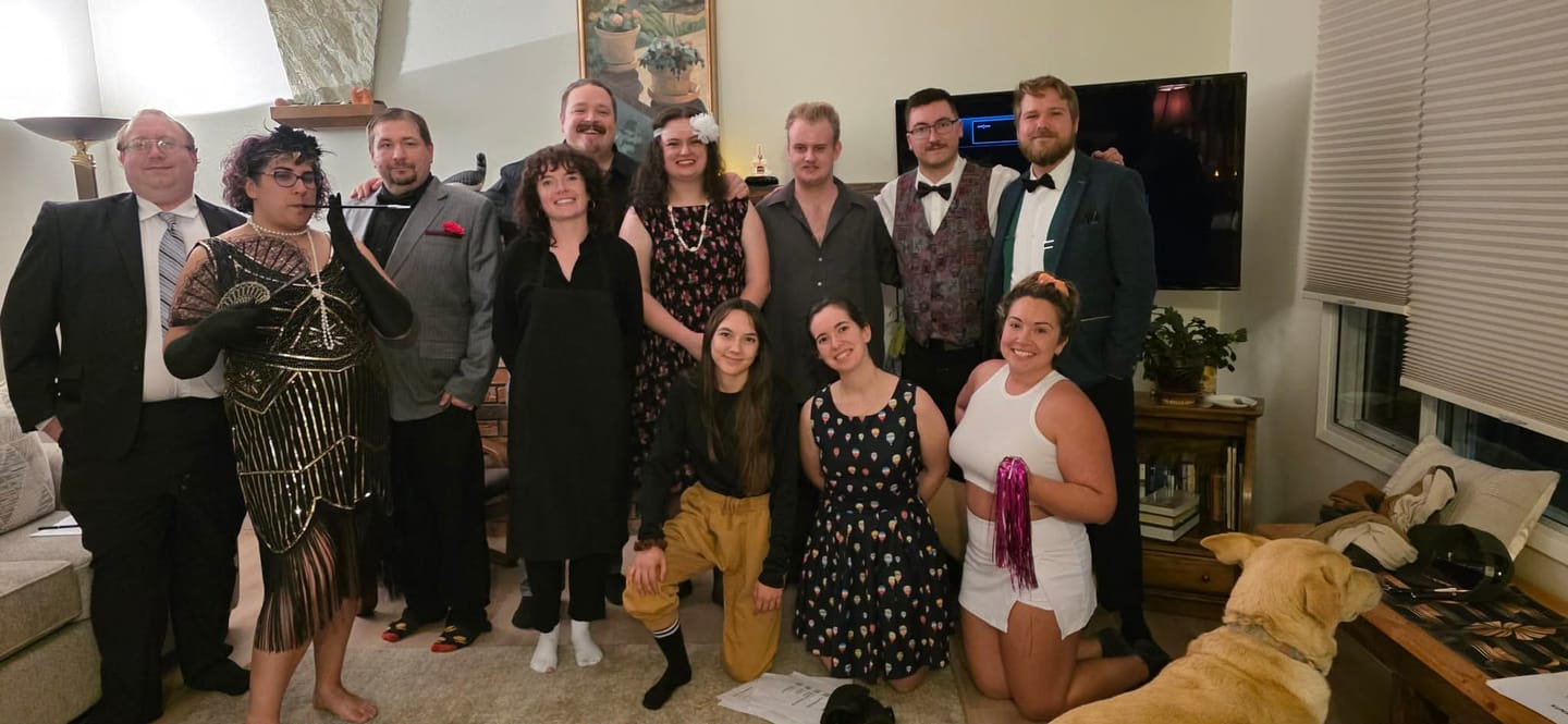 Customer photo review of 1920s Murder Mystery Game Kit
