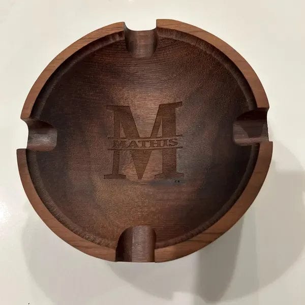 Customer photo review of Personalized Name Walnut Cigar Ash Tray for Dad,Grandpa,Boyfriend,Friend