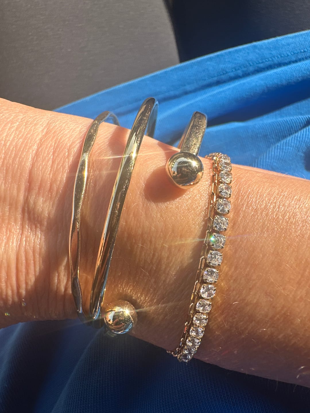 Customer photo review of Classic Gold Bangle