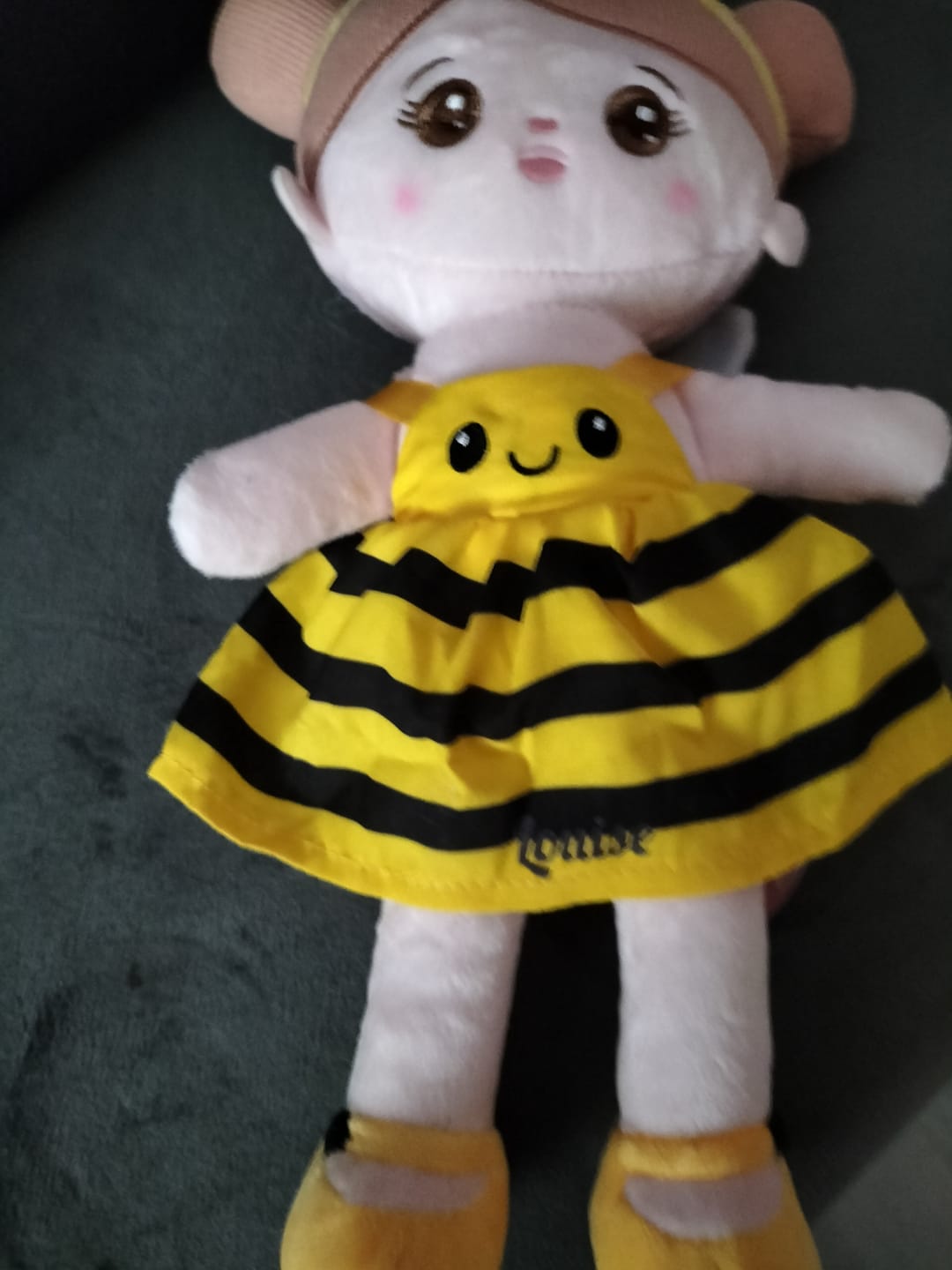 Customer photo review of Personnalisée Poupée en Peluche avec Yeux Ouverts D'abeille