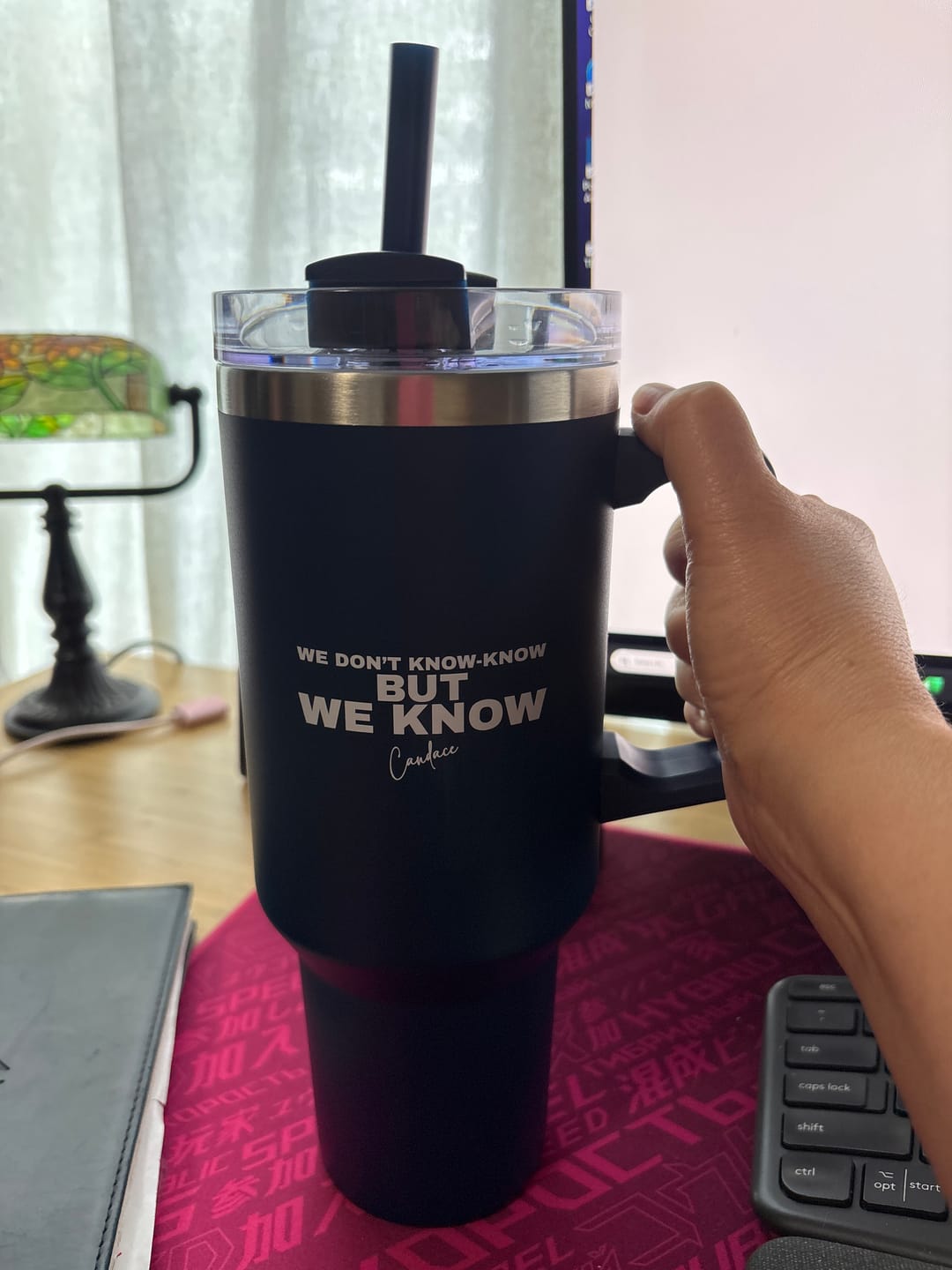 Customer photo review of WE KNOW STANDACE CUP