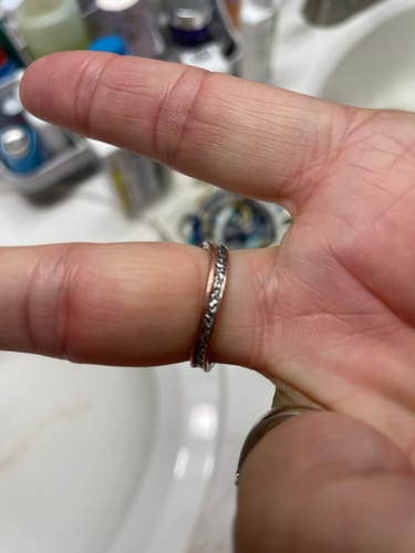 Customer photo review of GRACE CROSS FLORAL RING - (ADJUSTABLE)