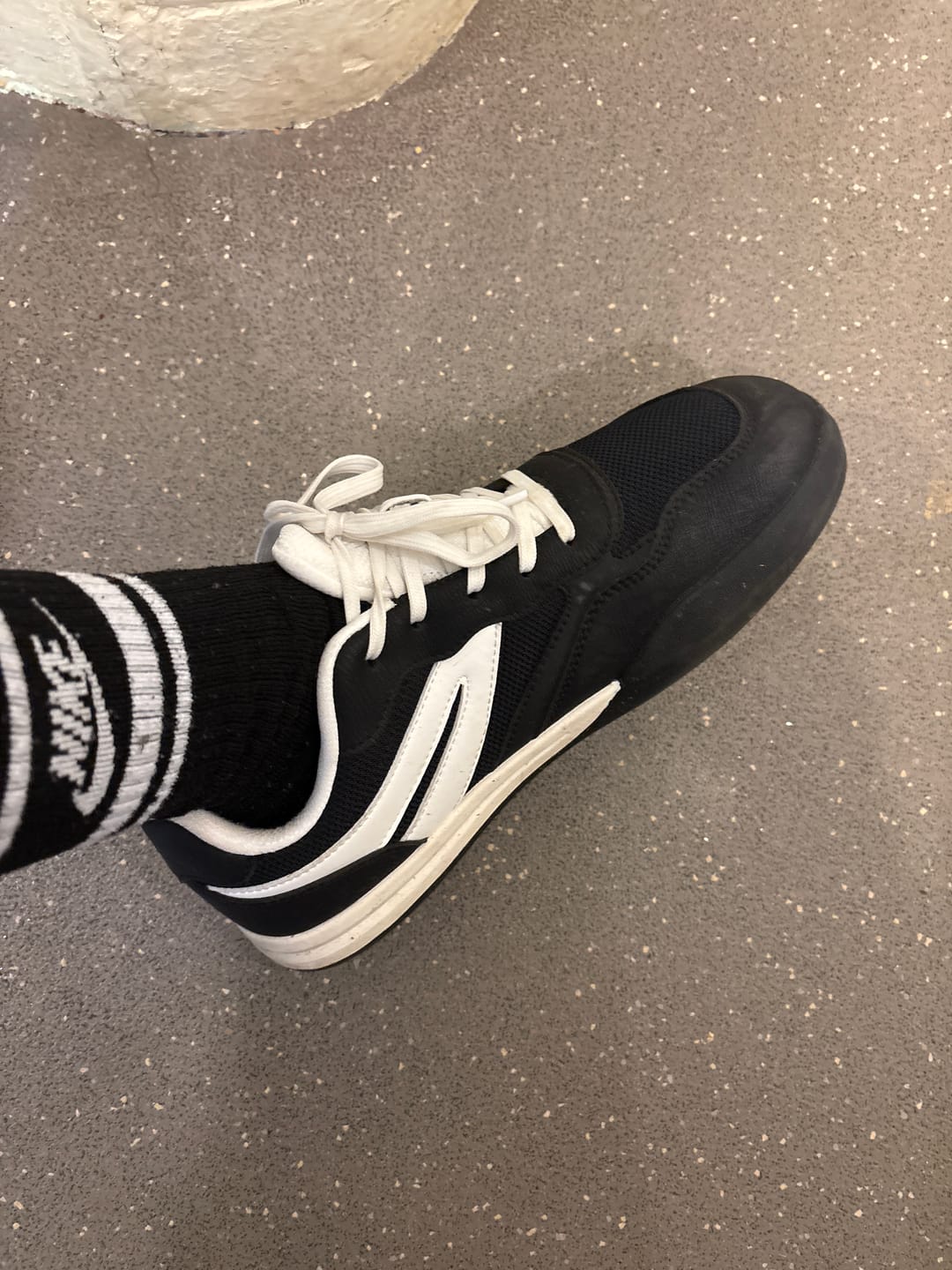 Customer photo review of Heather - Wide Toe Sneakers