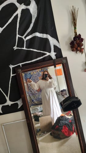 Customer photo review of NOSFERATU Victorian Sleeping Dress in Ivory