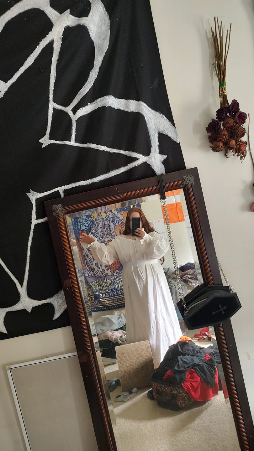 Customer photo review of NOSFERATU Victorian Sleeping Dress in Ivory