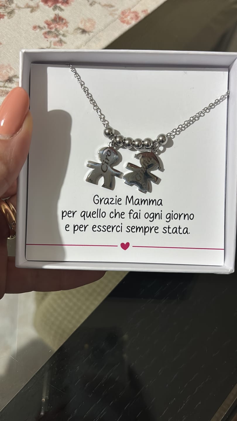 Customer photo review of Collana con bambini - I Miei Tesori