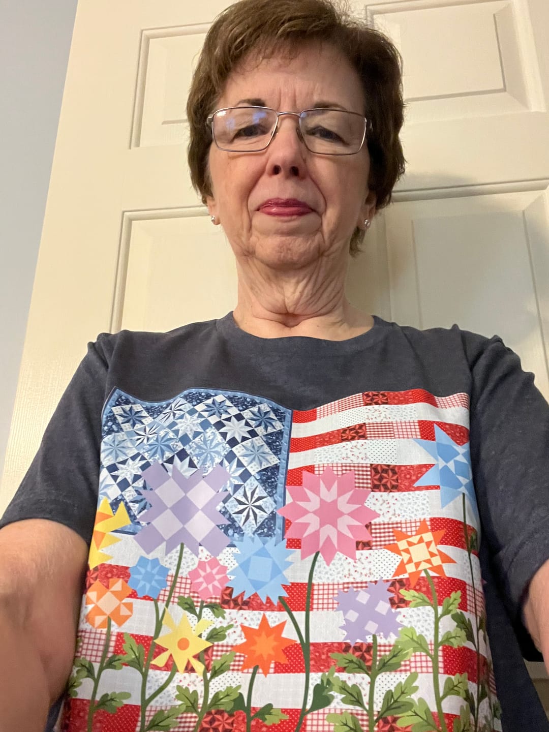 Customer photo review of Stars, Stripes & Stitches T-shirt