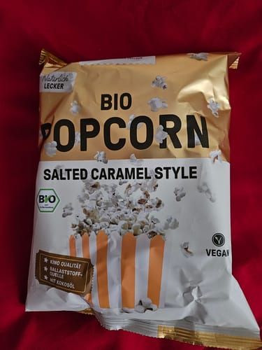 Customer photo review of Bio Popcorn Salted Caramel Style
