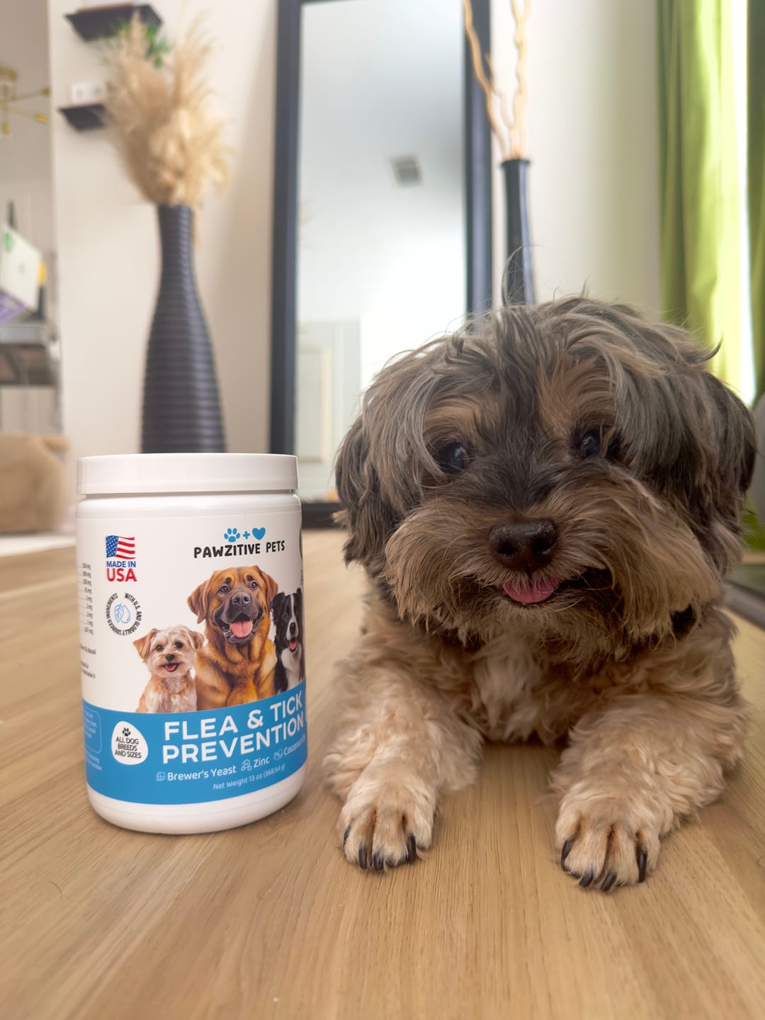 Customer photo review of Flea and Tick Prevention for Dogs – 120 Soft Chews