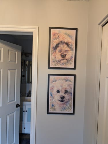 Customer photo review of Personalized Poster With Dog or Cat - Watercolor
