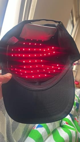 Customer photo review of Red Light Therapy Cap