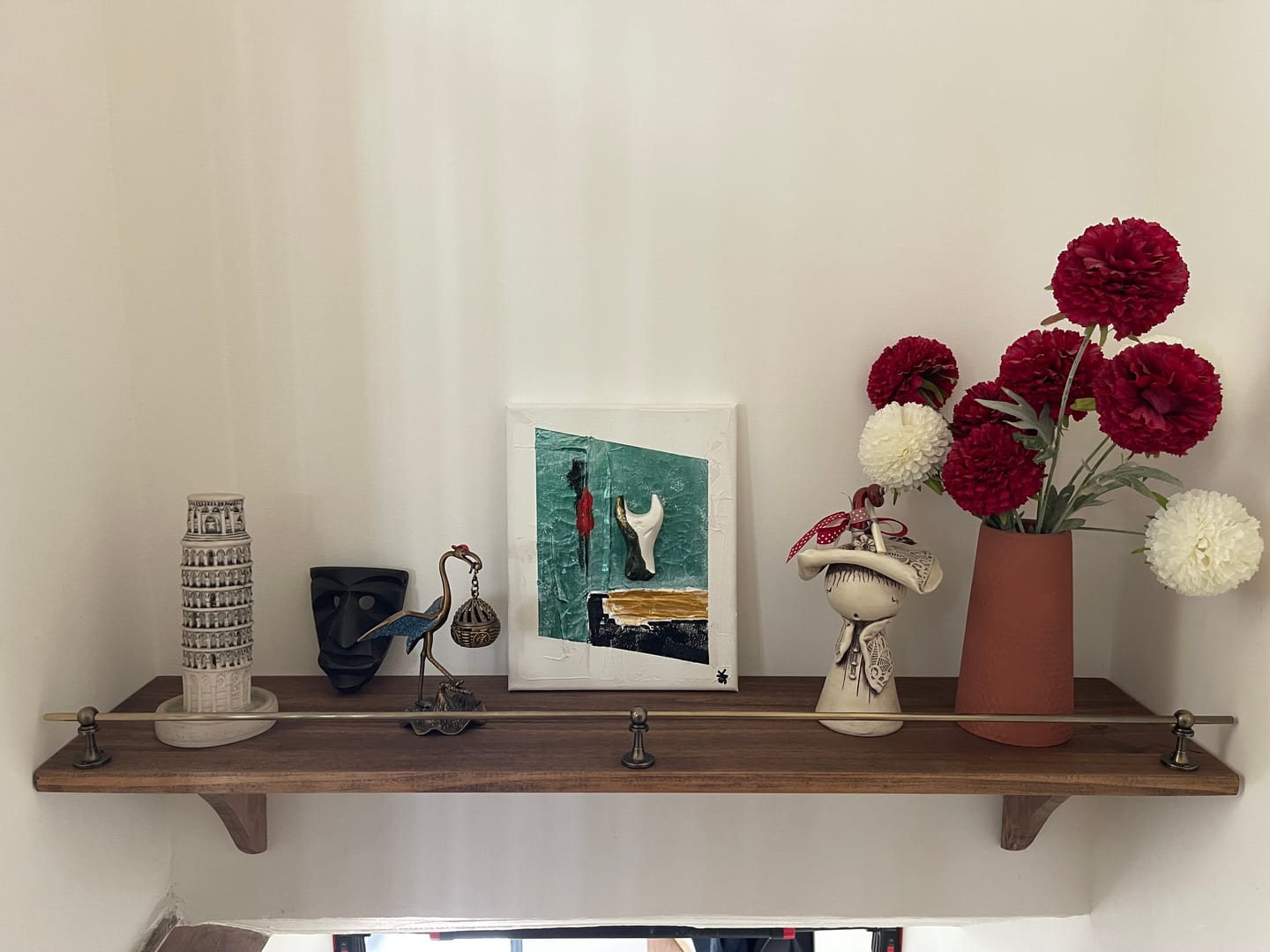 Customer photo review of Victorian Gallery Shelf Rail | Aged Brass