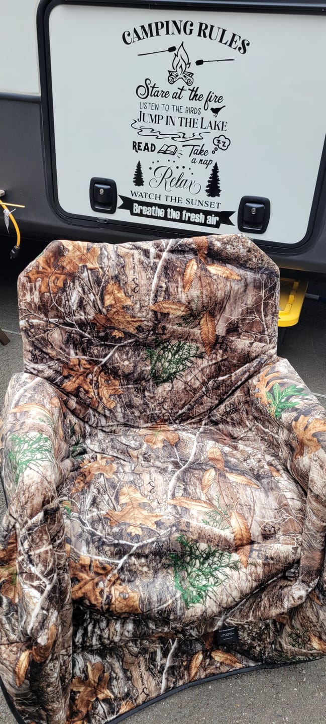 Customer photo review of The Chair Blanket
