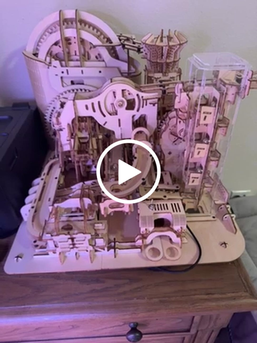 Customer video review of Mechanical Air Island Marble Run NEW  Version