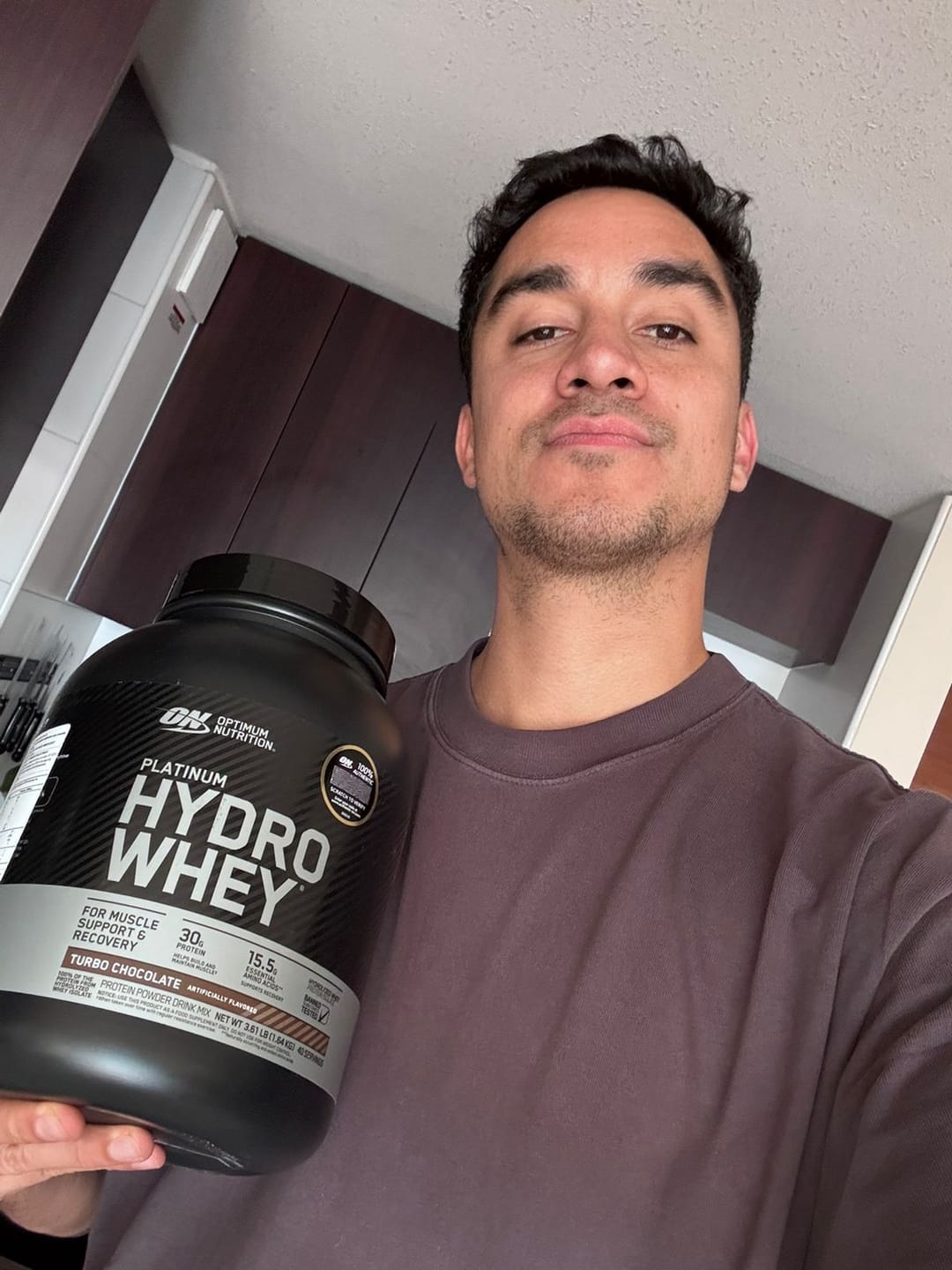 Customer photo review of Optimum Nutrition Platinum Hydrowhey Proteina Hidrolizada 40 Servicios