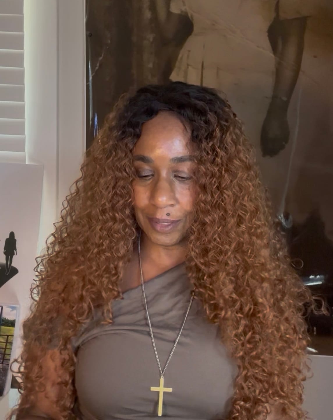Customer photo review of Sensationnel Instant Up & Down Pony Wrap Half Wig - UD 10