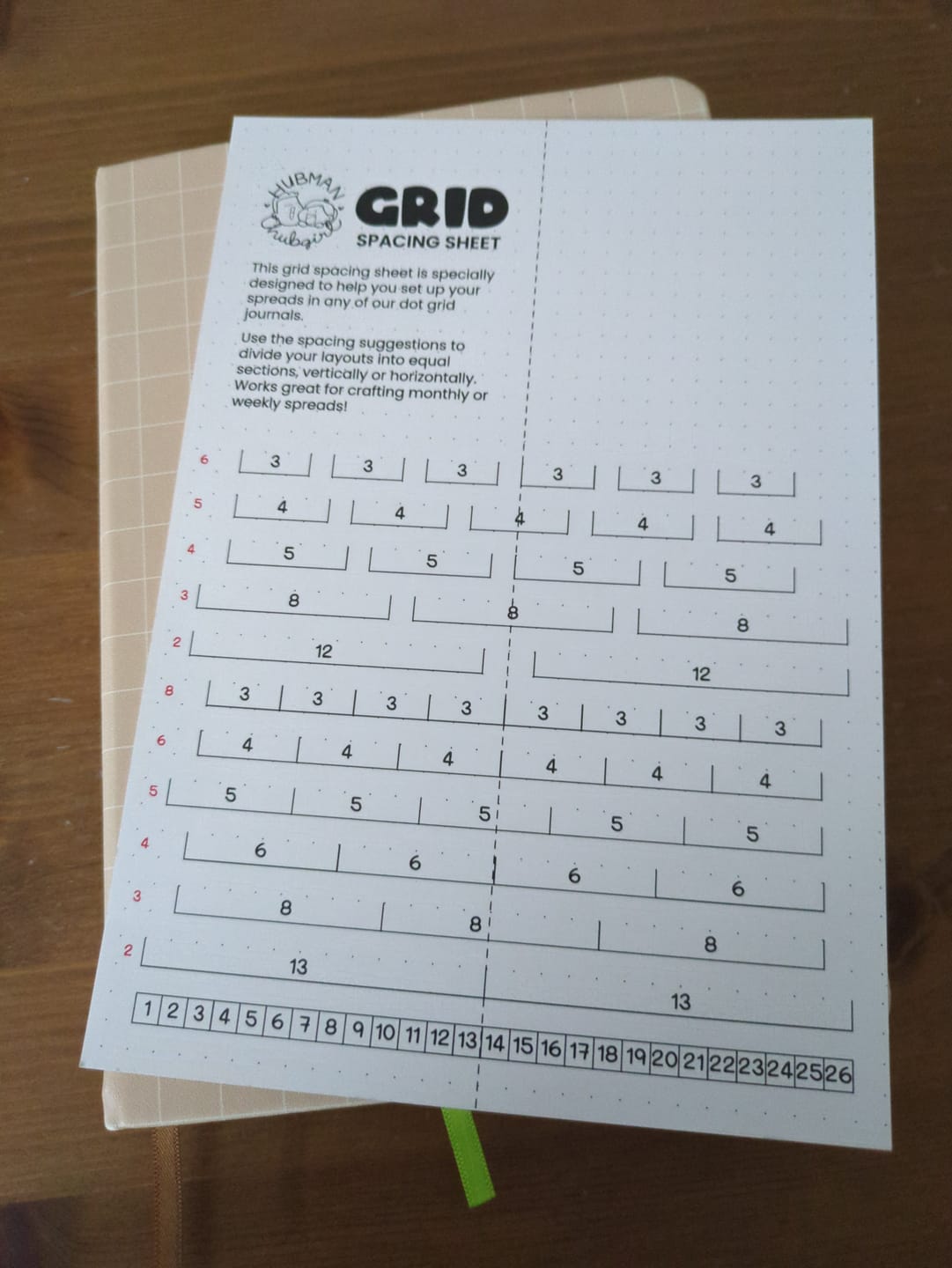 Customer photo review of Dot Grid Spacing Sheet