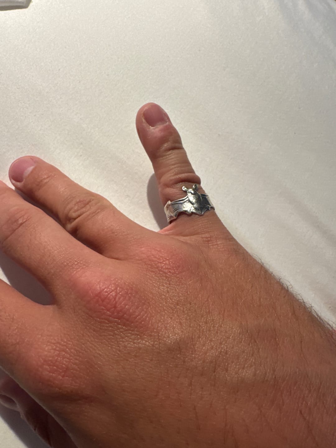 Customer photo review of Silver Bat Ring