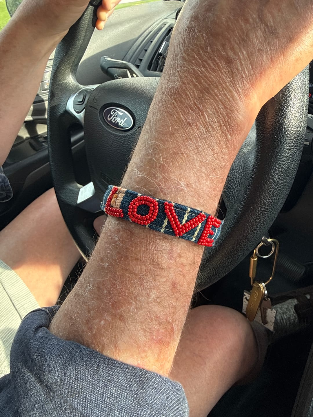 Customer photo review of Mara Baule LOVE Bracelet - Red