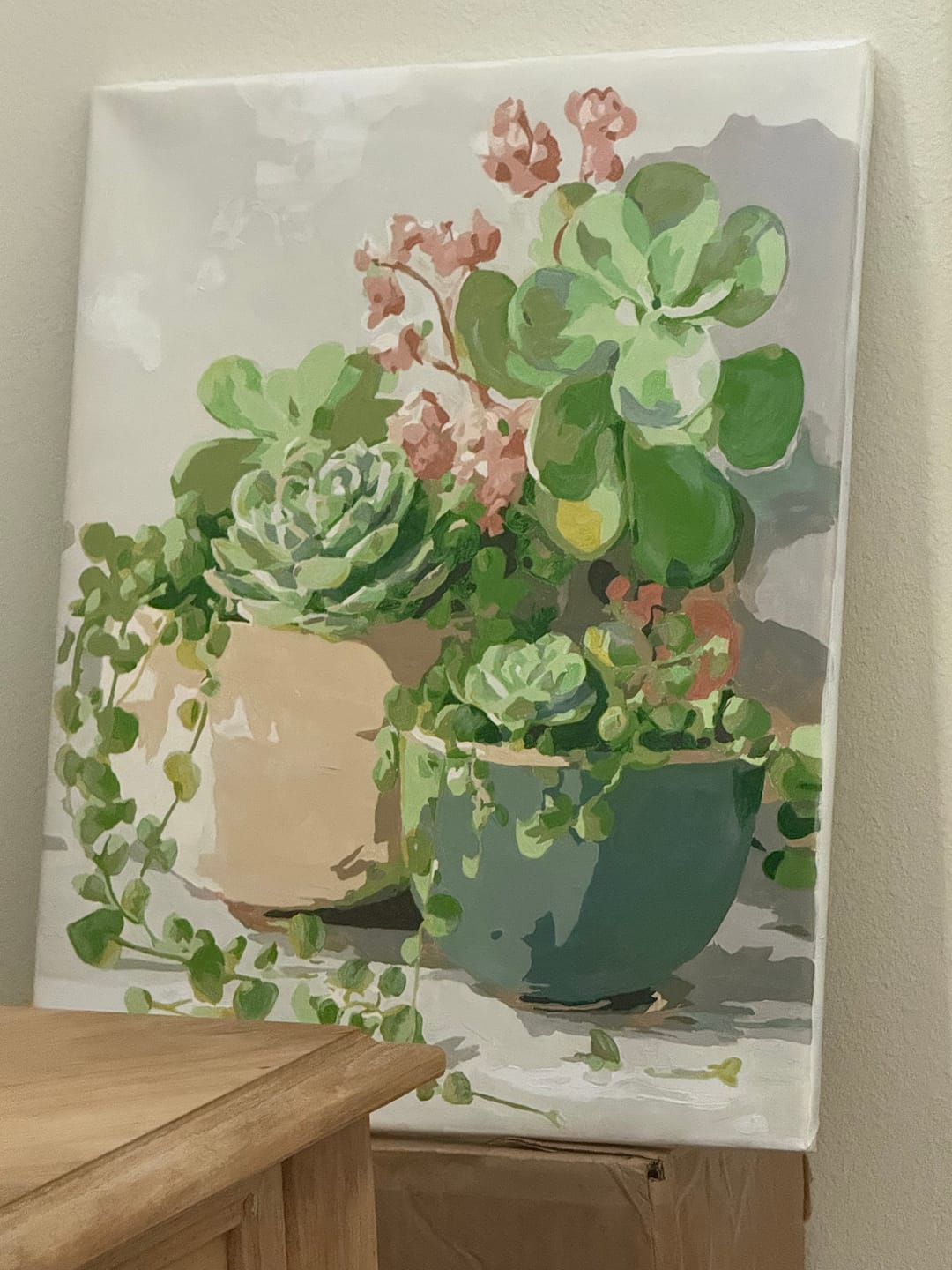 Customer photo review of Spring Succulents | Paint by Number