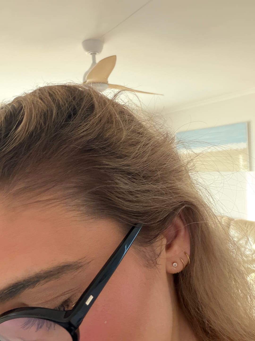 Customer photo review of Gloss Hair Growth Shampoo with GHK-Cu Copper Peptides