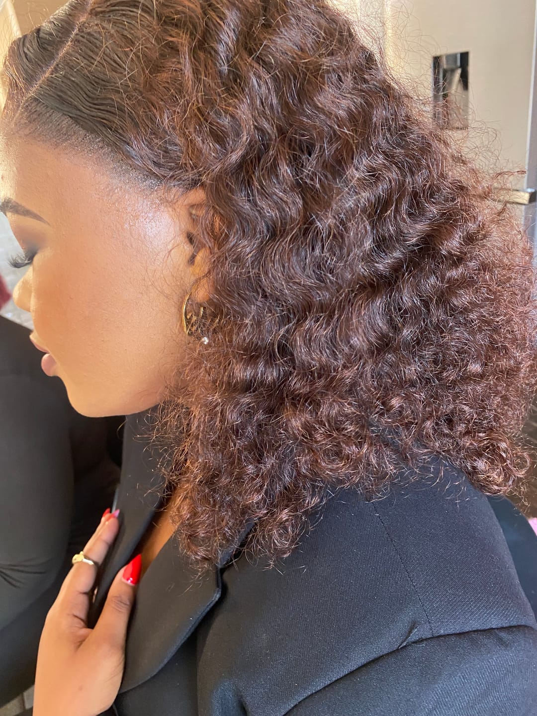 Customer photo review of Gold Mini Era Logo Hoops