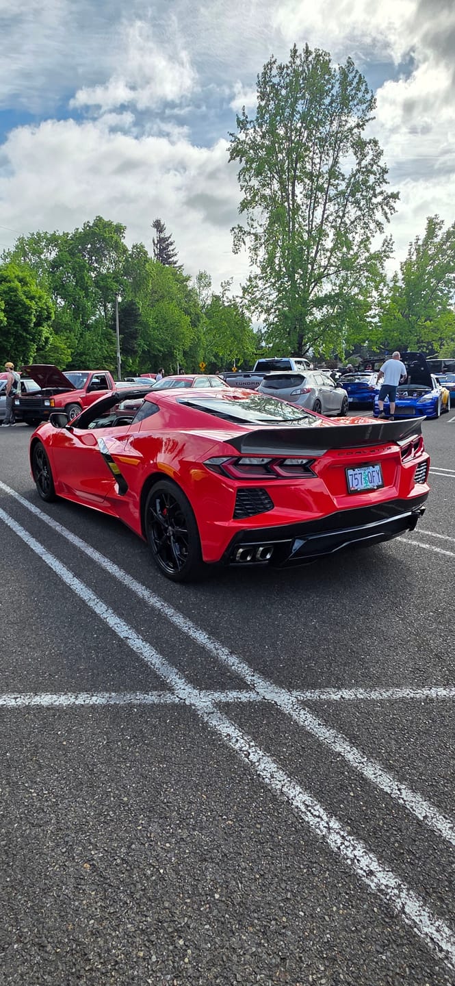 Customer photo review of Ducktail Package Corvette C8 Stingray Rear Trunk Spoiler