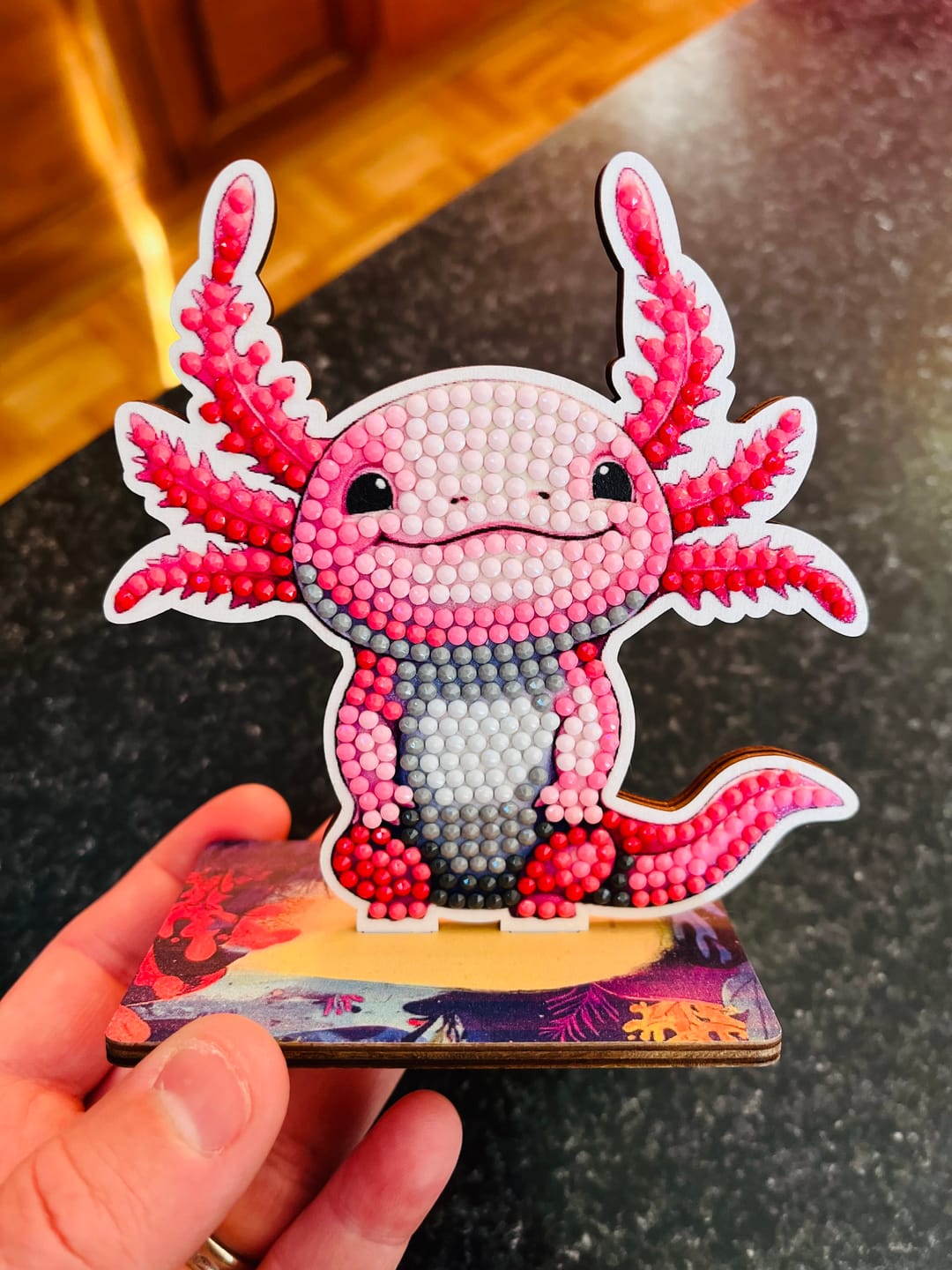 Customer photo review of Axolotl Crystal Art Wildlife Buddies