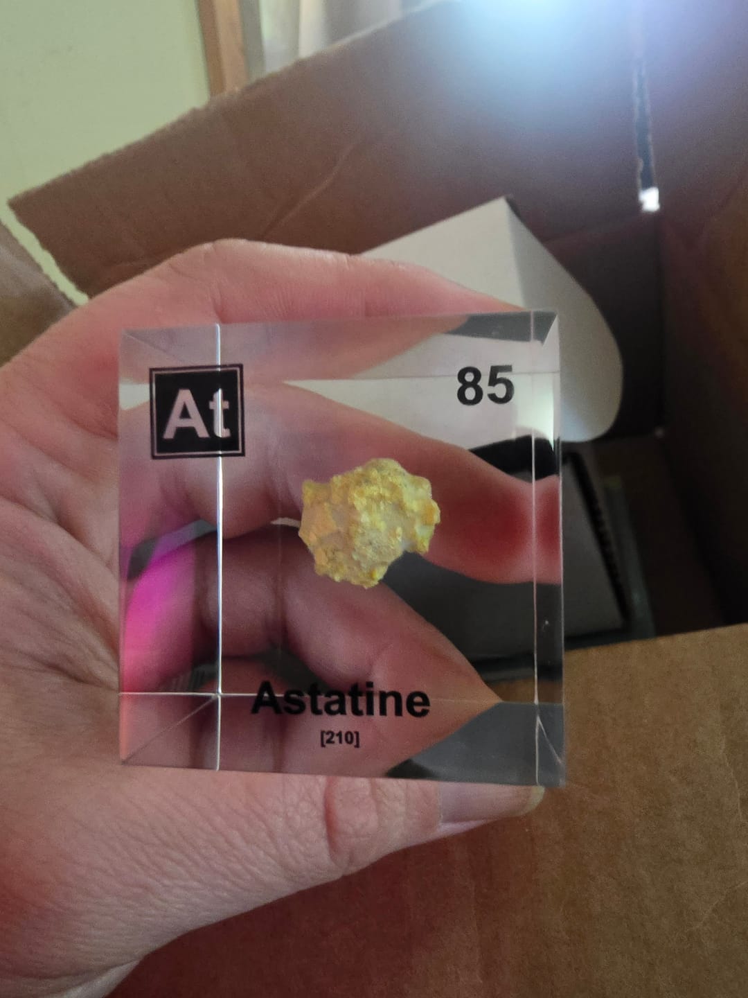 Customer photo review of Astatine Cube Element Sample