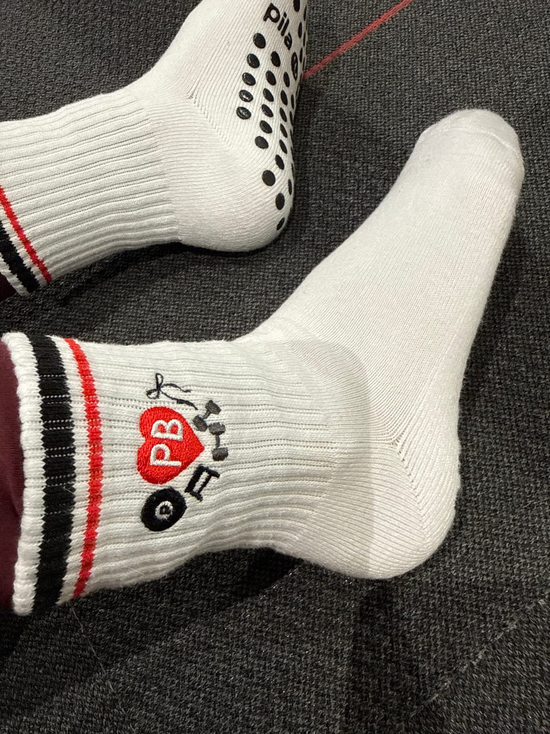 Customer photo review of PB Collage Grip Socks