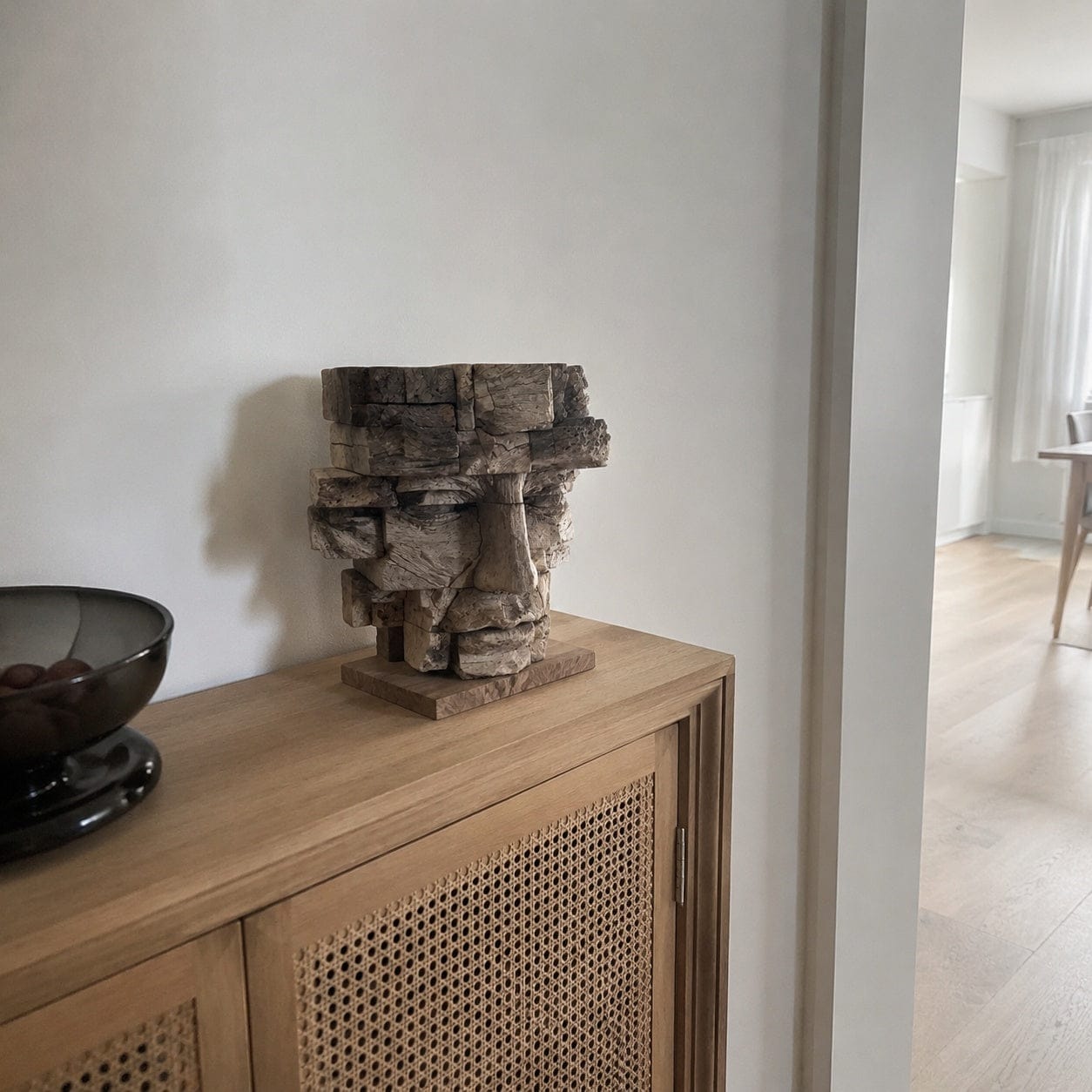 Customer photo review of Ancestral Block: The Weathered Visage｜ Wood Sculpture