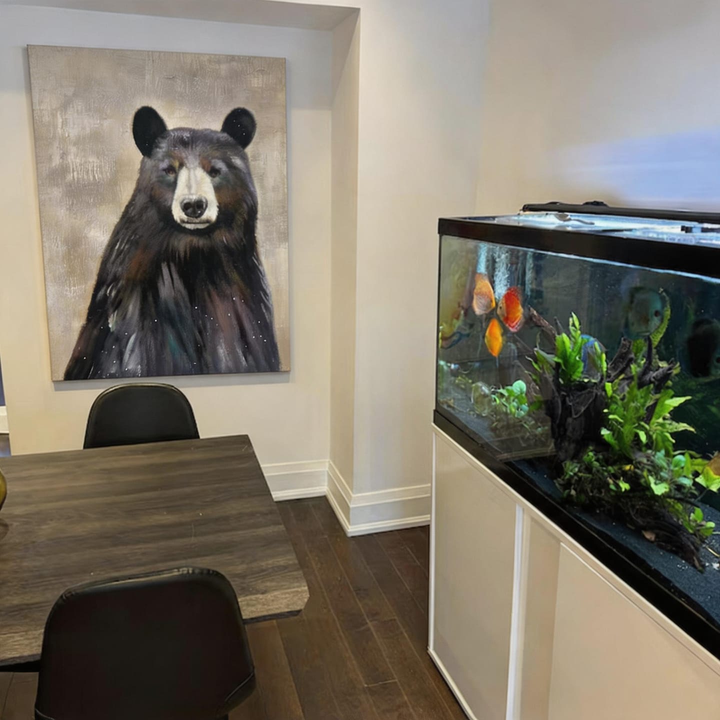 Customer photo review of Abstract Animal Art Bear Texture Wall Art #AT003