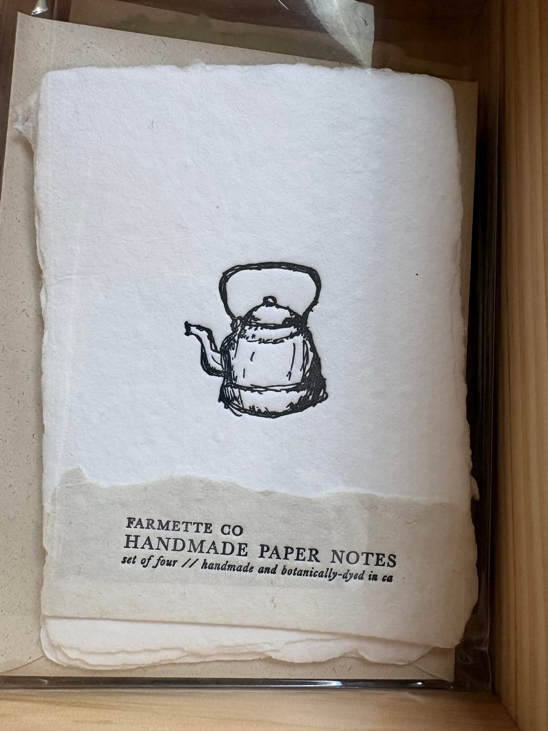 Customer photo review of kettle note card